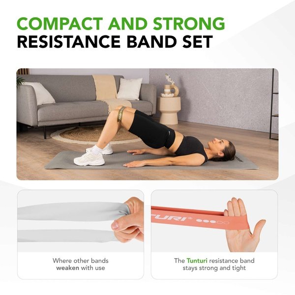 TUNTURI Mini Resistance Band Set, 5 vnt