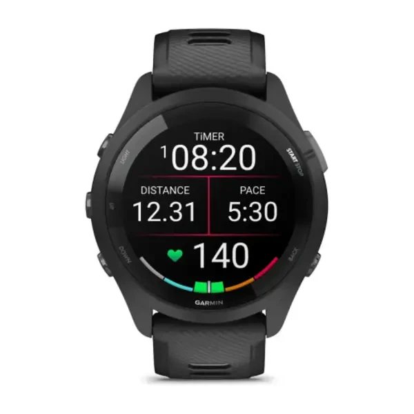 Garmin Forerunner 265 išmanusis sportinis laikrodis (Juodos spalvos)