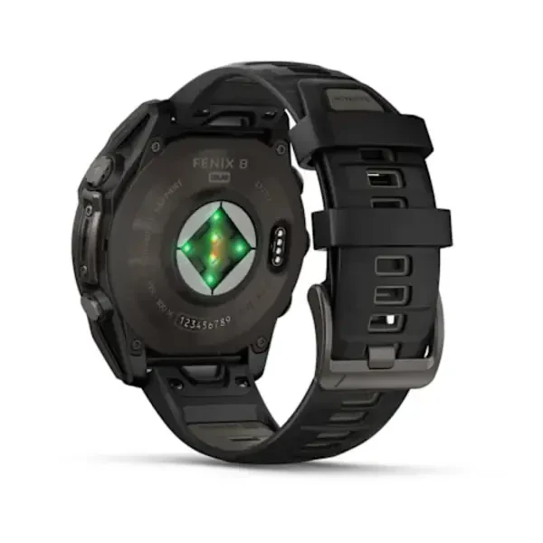 Garmin fenix 8 47mm Solar Sapphire išmanusis sportinis laikrodis (Juodos spalvos)