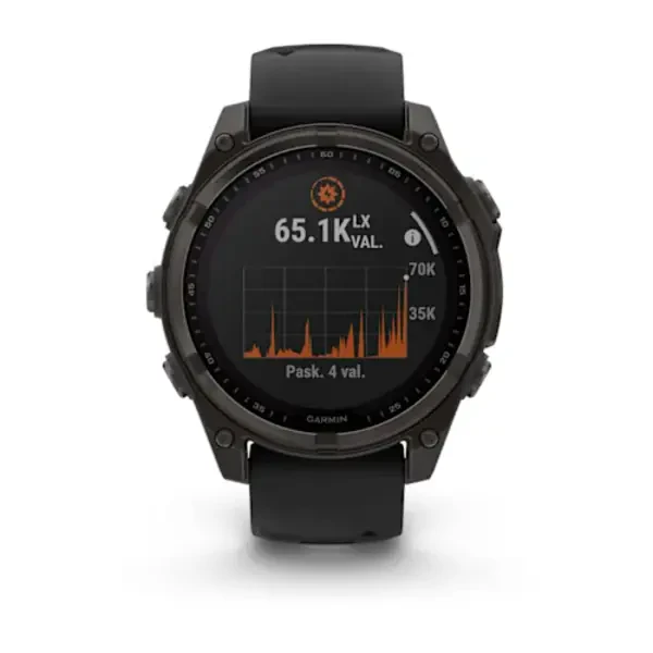 Garmin fenix 8 47mm Solar Sapphire išmanusis sportinis laikrodis (Juodos spalvos)