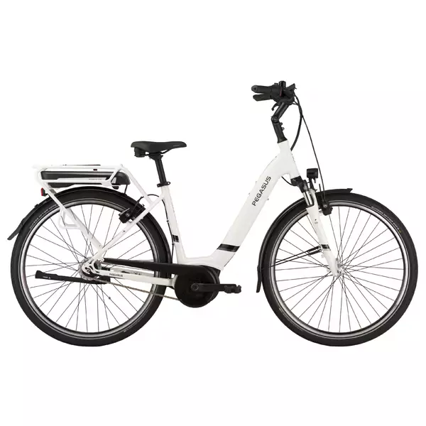 Dviratis 28" elektrinis Pegasus Solero E8F Lite wave BOSCH Sistema 400wh baltas 