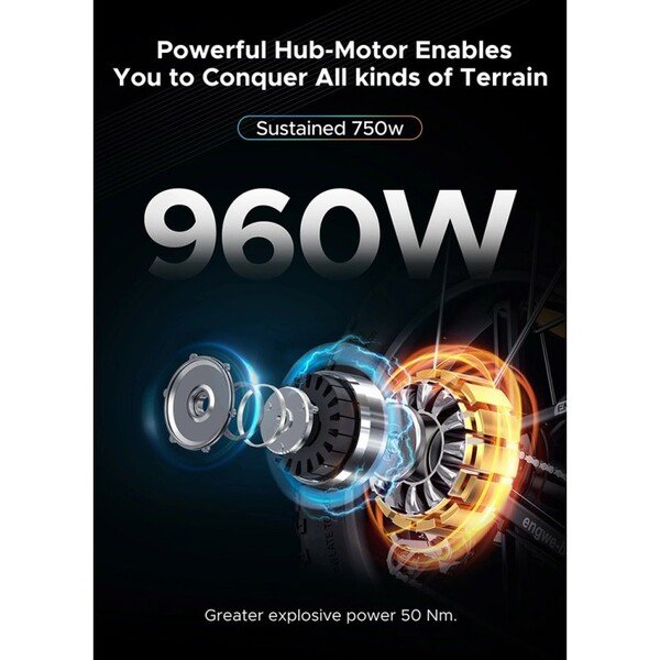 Dviratis 20" elektrinis Engwe EP-2 PRO pilkas