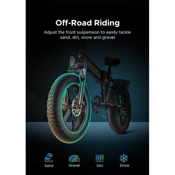 Dviratis 20" elektrinis Engwe EP-2 PRO pilkas