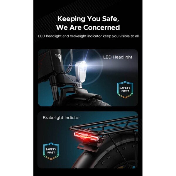 Dviratis 20" elektrinis Engwe EP-2 PRO pilkas