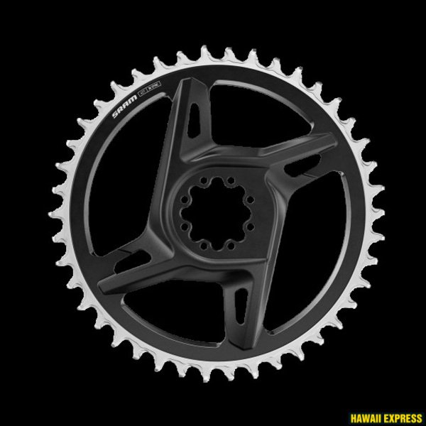 Priekinė žvaigždė SRAM ROAD 40T DM X-SYNC 6.5MM OFFSET - BLACK/SILVER (RED FORCE E1) Including 8 chainring bolts