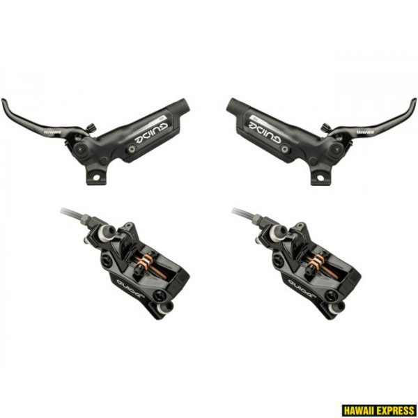 Diskiniai stabdžiai SRAM Guide RE (Reach,E-MTB) Guide Aluminum Lever Code 4Piston Caliper Gloss Black Rear 1800mm Hose (Rotor/Bracket sold separately)A1