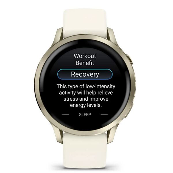 Garmin Venu® 4 – 41 mm Lunar Gold with Bone Silicone išmanusis laikrodis