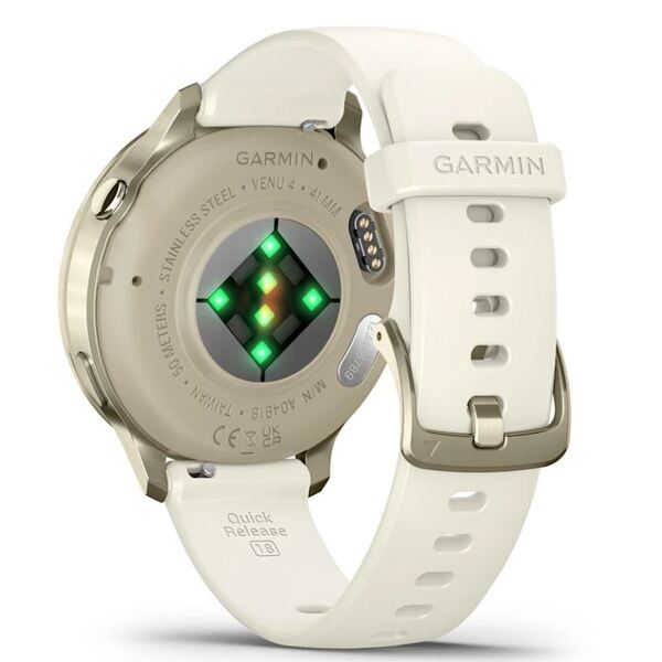 Garmin Venu® 4 – 41 mm Lunar Gold with Bone Silicone išmanusis laikrodis