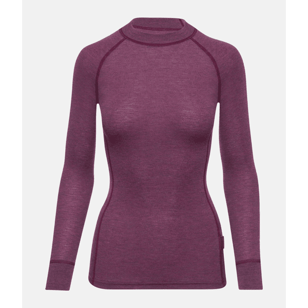 Termo marškinėliai Thermowave mot. Merino Active warm ilgom rankovėm rubino