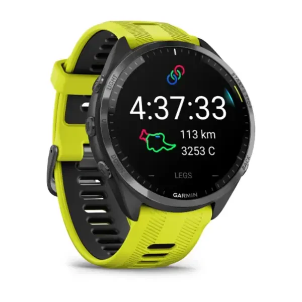Garmin Forerunner 965  išmanusis sportinis laikrodis (Pilkos anglies / Amp Yellow)