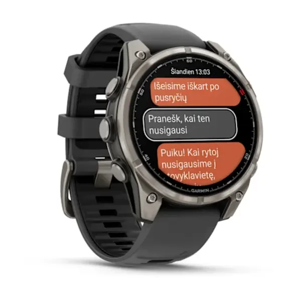 Garmin fenix 8 Pro 47 mm AMOLED Sapphire Titanium išmanusis sportinis laikrodis (Grafito spalvos)