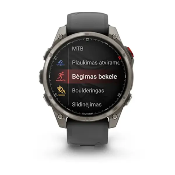 Garmin fenix 8 Pro 47 mm AMOLED Sapphire Titanium išmanusis sportinis laikrodis (Grafito spalvos)