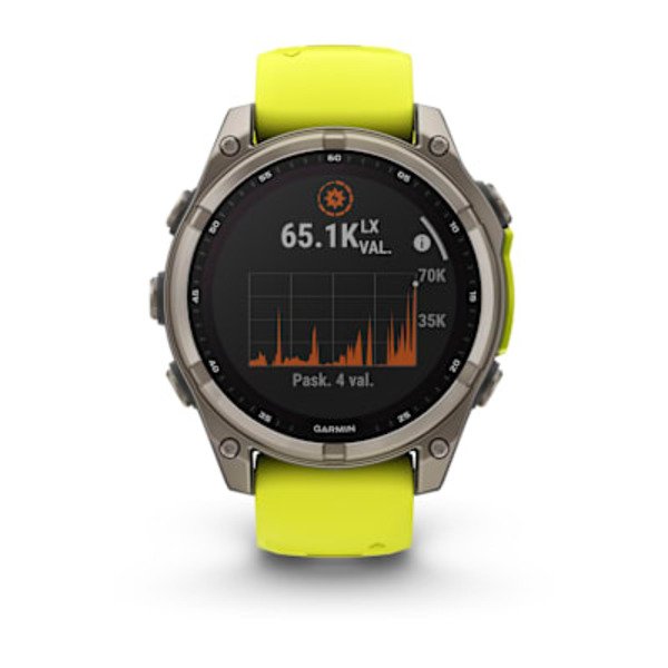 Garmin fēnix 8 – 47 mm, Solar, Sapphire išmanusis sportinis laikrodis (Titano spalvos)
