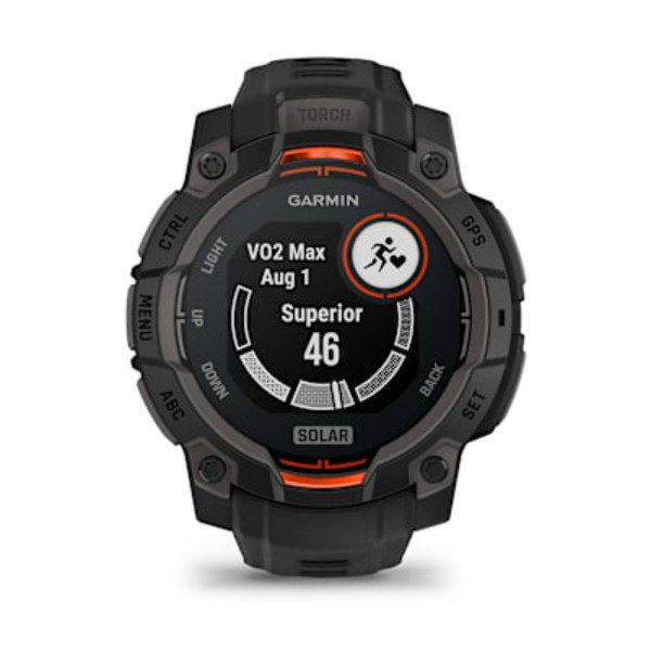 Garmin Instinct® 3 – 45 mm, Solar išmanusis sportinis laikrodis (Juodos spalvos)