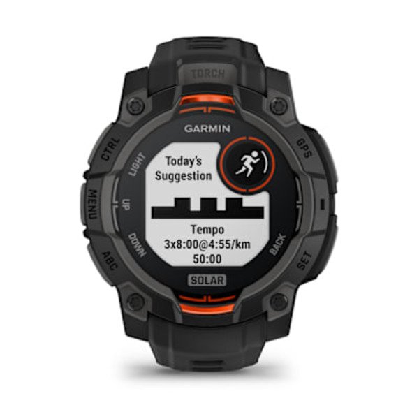 Garmin Instinct&reg; 3 &ndash; 45 mm, Solar i&scaron;manusis sportinis laikrodis  Juodas su juodu dirželiu