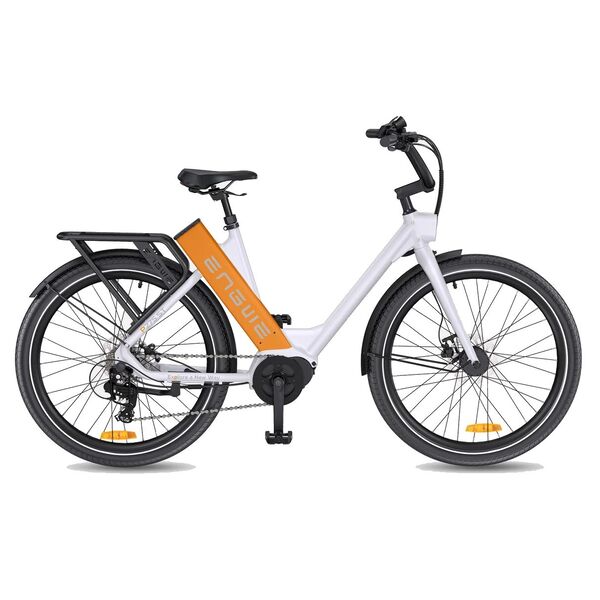 Dviratis 27,5" elektrinis Engwe P275 ST balta/oranžinė
