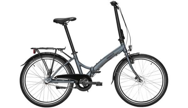 Dviratis 24" Pegasus sulankstomas Alu D3A Low 3-G pilka/juoda