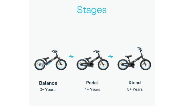 Dviratis nuo 3m iki 7m smarTrike Xtend  - blue