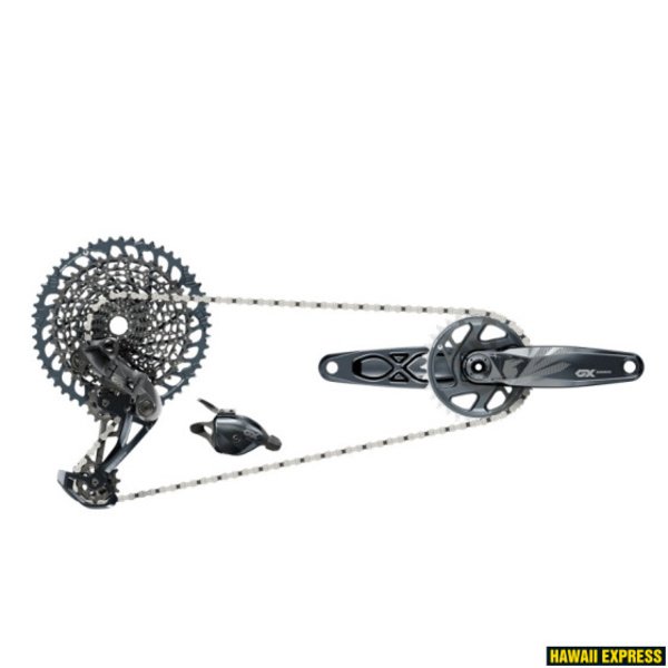 Pavarų grupė SRAM GX Eagle DUB Groupset Lunar (Rear Der, Trigger Shifter w Clamp, Crankset DUB 12s 175 BOOST w DM 32t X-SYNC Chainring, Chain 126 links 12s, Cassette XG-1275 10-52t, Chaingap Gauge)