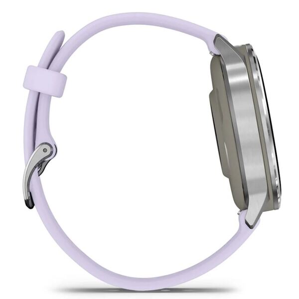 Garmin Venu® 4 – 41 mm Lunar Silver with Periwinkle Silicone išmanusis laikrodis