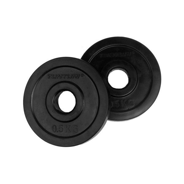 Svorio diskai TUNTURI guminiai diskai, 30 mm, 0,5 kg (pora)