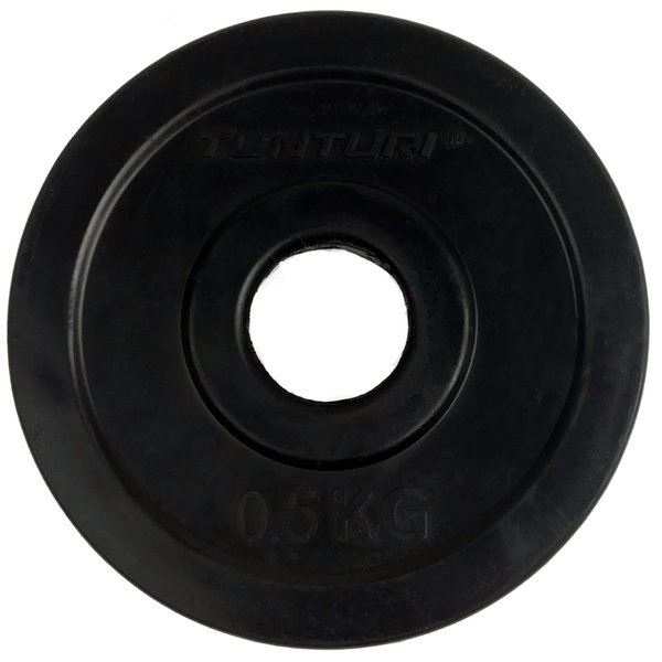 Svorio diskai TUNTURI guminiai diskai, 30 mm, 0,5 kg (pora)