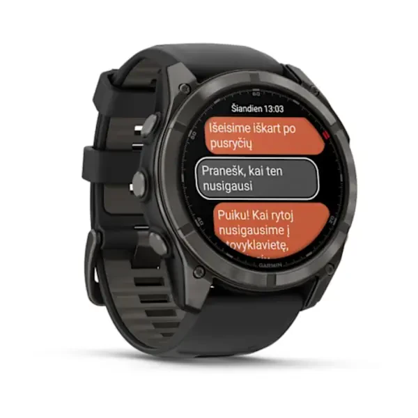 Garmin fenix 8 Pro 51 mm AMOLED Sapphire išmanusis sportinis laikrodis (Juodos spalvos)