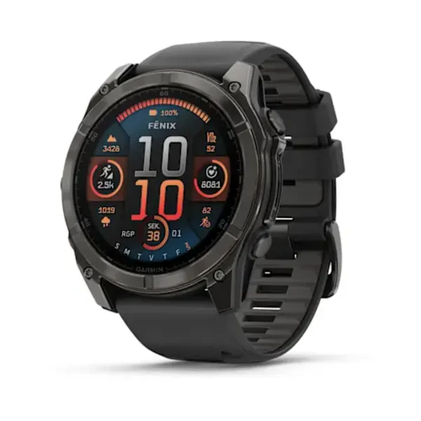 Garmin fenix 8 51mm Sapphire, AMOLED DLC išmanusis sportinis laikrodis (Carbon Grey spalvos)