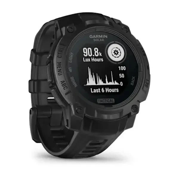 Garmin Instinct® 3 – 45 mm, Solar, Tactical Edition išmanusis sportinis laikrodis (Juodos spalvos)