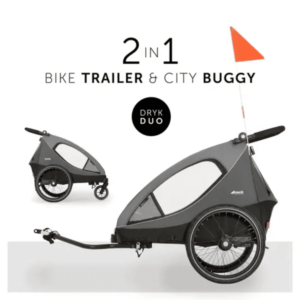 Child Bicycle Trailer Hauck Dryk Duo Dark Grey