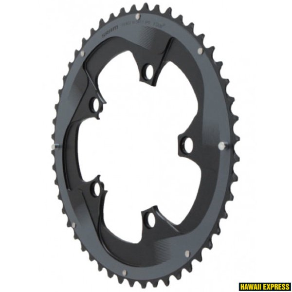 Priekinė žvaigždė SRAM Road Force22 X-Glide R 52T Yaw 11 Speed S2 HiddenBolt/Non Hidden Bolt 110 Alum 5mm Blast Black BB30 or GXP (52-36)