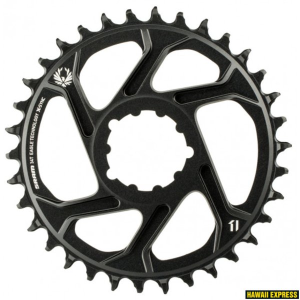 Priekinė žvaigždė SRAM X-SYNC 2 34T Direct Mount 6mm Offset Alum Eagle Black