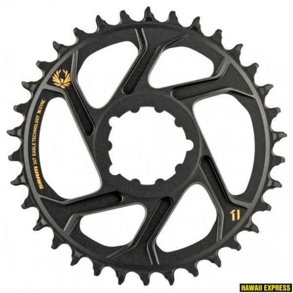Priekinė žvaigždė SRAM X-SYNC 2 32T Direct Mount 6mm Offset Alum Eagle Gold