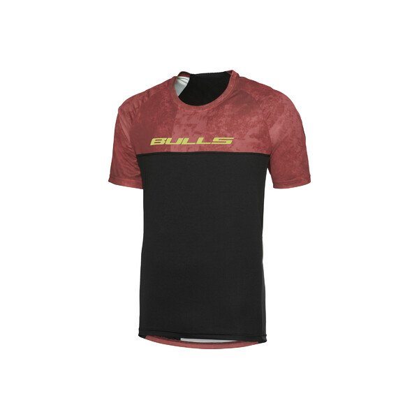 Marškinėliai vyr. trumpom rankovėm BULLS Comox 3.0 juoda/raudona