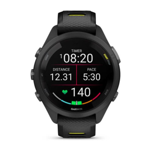 Garmin Forerunner 265S išmanusis sportinis laikrodis (Juodos / Amp yellow spalvos)