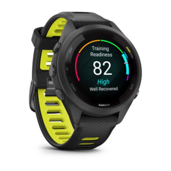 Garmin Forerunner 265S išmanusis sportinis laikrodis (Juodos / Amp yellow spalvos)
