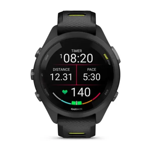 Garmin Forerunner 265S išmanusis sportinis laikrodis (Juodos / Amp yellow spalvos)
