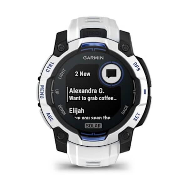Garmin Instinct® 3 – 45 mm, Solar išmanusis sportinis laikrodis (Baltojo akmens spalvos)
