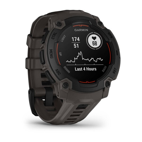 Garmin Instinct&reg; E &ndash; 45 mm i&scaron;manusis sportinis laikrodis  Juodas su anglies spalvos dirželiu
