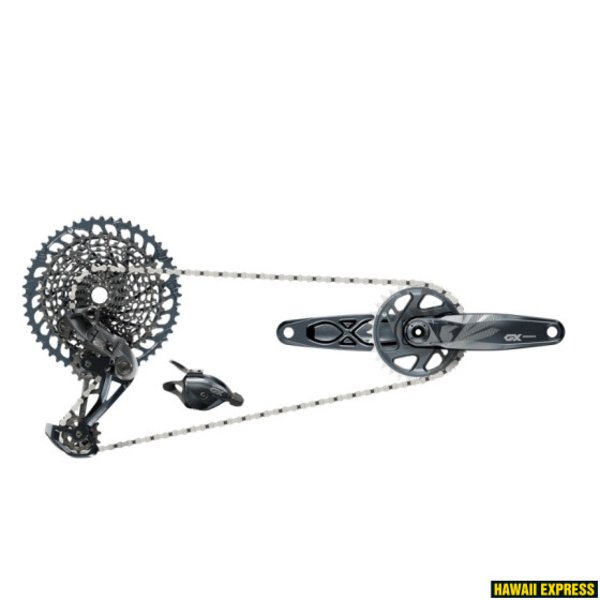 Pavarų grupė SRAM GX Eagle DUB Groupset Lunar (Rear Der, Trigger Shifter w Clamp, Crankset DUB 12s 170 w DM 32t X-SYNC Chainring, Chain 126 links 12s, Cassette XG-1275 10-52t, Chaingap Gauge)