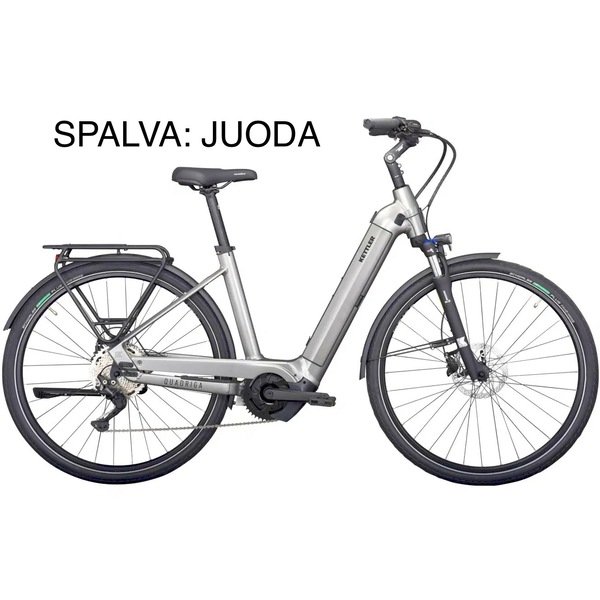 Dviratis 28'' Elektrinis KETTLER QUADRIGA P10 JUODAS 500Wh BOSCH sistema