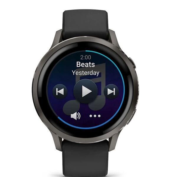 Garmin Venu® 4 – 41 mm Lunar Slate with Black Silicone išmanusis laikrodis