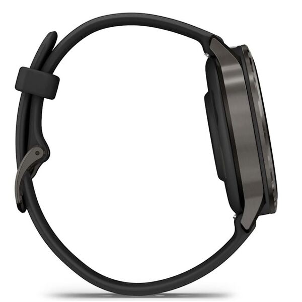 Garmin Venu® 4 – 41 mm Lunar Slate with Black Silicone išmanusis laikrodis