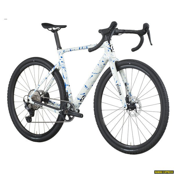 Dviratis 28  SCOTT ADDICT GRAVEL 30 white/splatter blue Scott