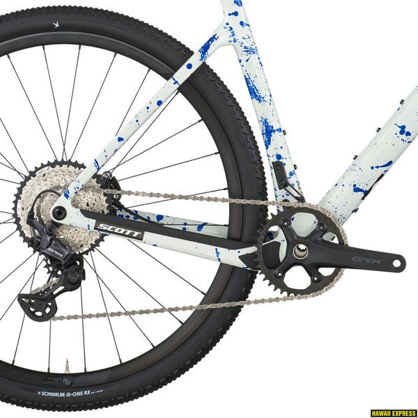 Dviratis 28  SCOTT ADDICT GRAVEL 30 white/splatter blue Scott