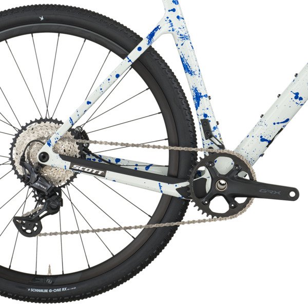 Dviratis 28  SCOTT ADDICT GRAVEL 30 white/splatter blue Scott