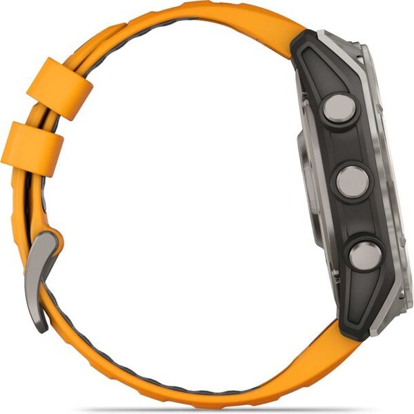 Garmin Fenix 8 AMOLED 51mm išmanusis sportinis laikrodis Sapphire titan orange/grafitgrey