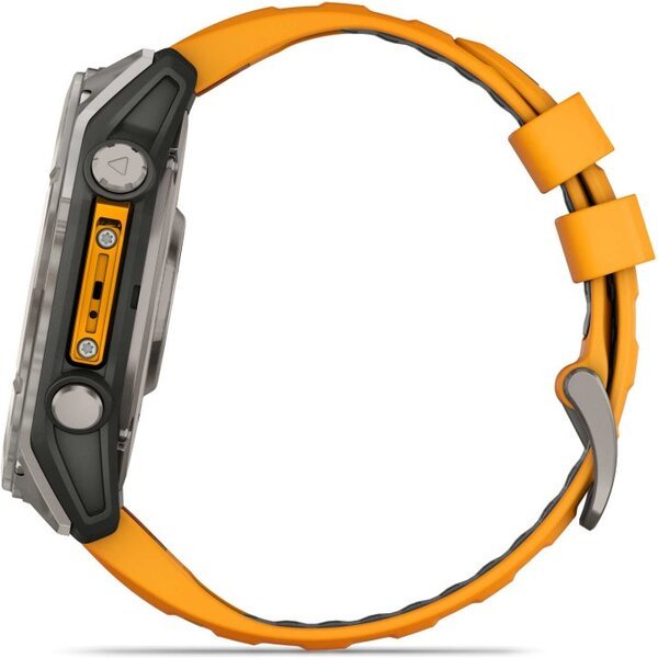 Garmin Fenix 8 AMOLED 51mm išmanusis sportinis laikrodis Sapphire titan orange/grafitgrey