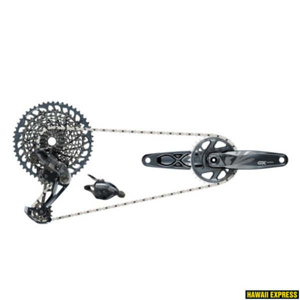 Pavarų grupė SRAM GX Eagle DUB Groupset Lunar (Rear Der, Trigger Shifter w Clamp, Crankset DUB 12s 175 w DM 32t X-SYNC Chainring, Chain 126 links 12s, Cassette XG-1275 10-52t, Chaingap Gauge)