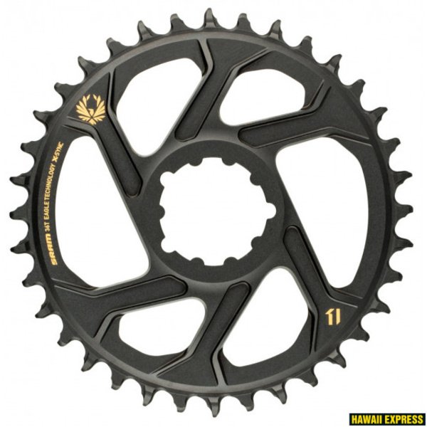 Priekinė žvaigždė SRAM X-SYNC 2 36T Direct Mount 6mm Offset Alum Eagle Gold